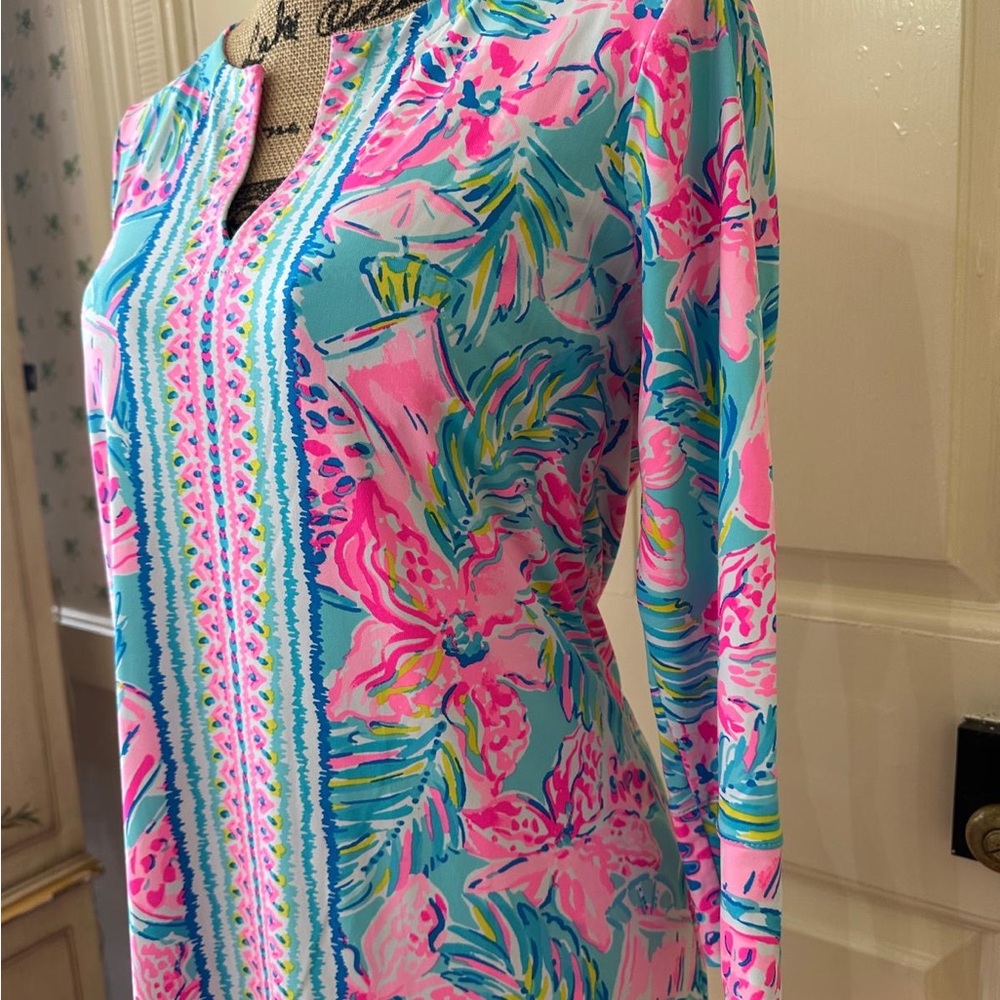 Lilly Pulitzer Pink and Blue Floral Dress - Picture 6 of 9